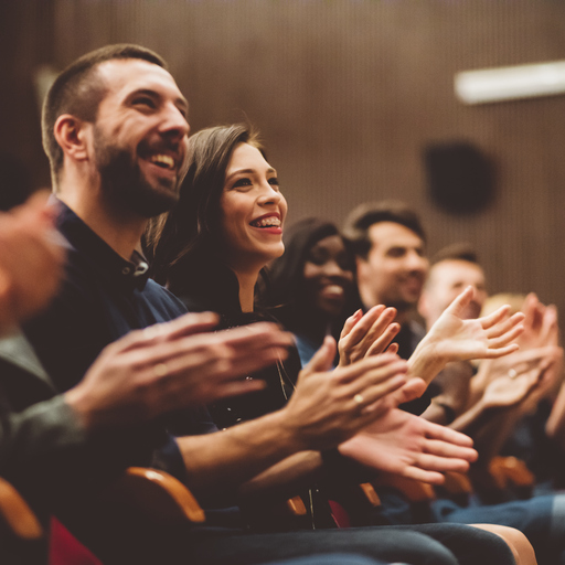 Group of people listening attentively