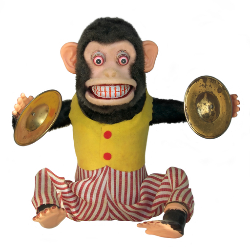 Mechanical monkey with cymbals